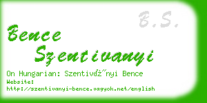 bence szentivanyi business card